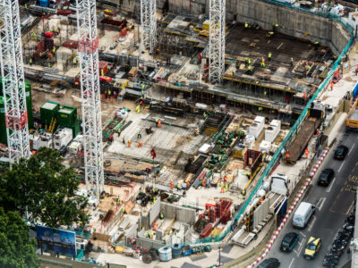Großbaustelle von oben