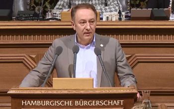 Farid Müller spricht in der Hamburgischen Bürgerschaft