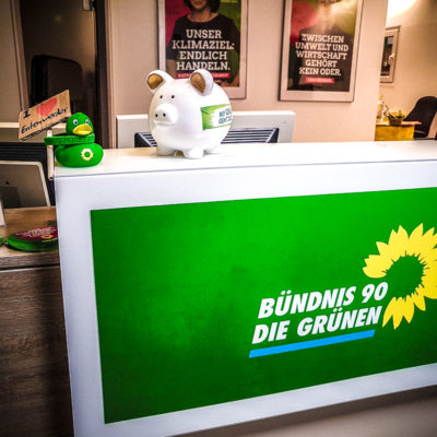 Bild des Tresens der GRÜNEN Landesgeschäftsstelle