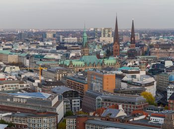 Luftaufnahme der Hamburger Innenstadt