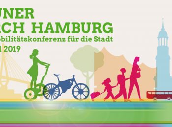 Ankündigung der Veranstaltung "Grüner durch Hamburg - die Mobilitätskonferenz für die Stadt" am 12. April 2019